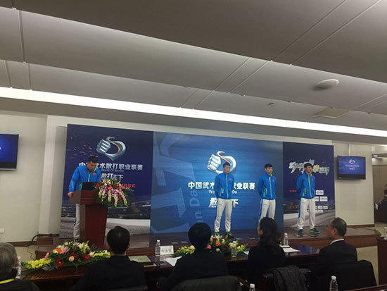 中国武术散打高手亮相启动仪式