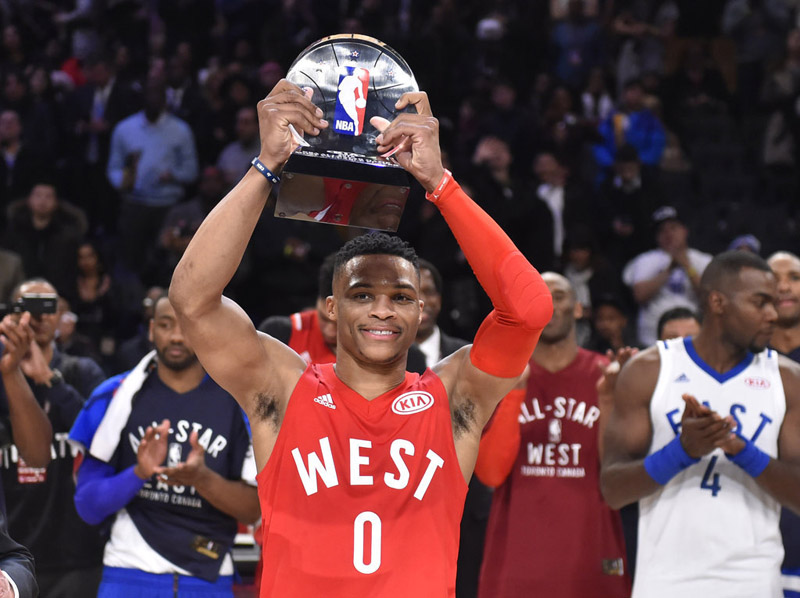 nba全明星赛科比告别威少mvp西部196173大胜东部