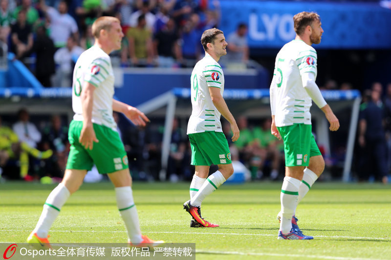 下半場愛爾蘭隊陷入被動難掩低落