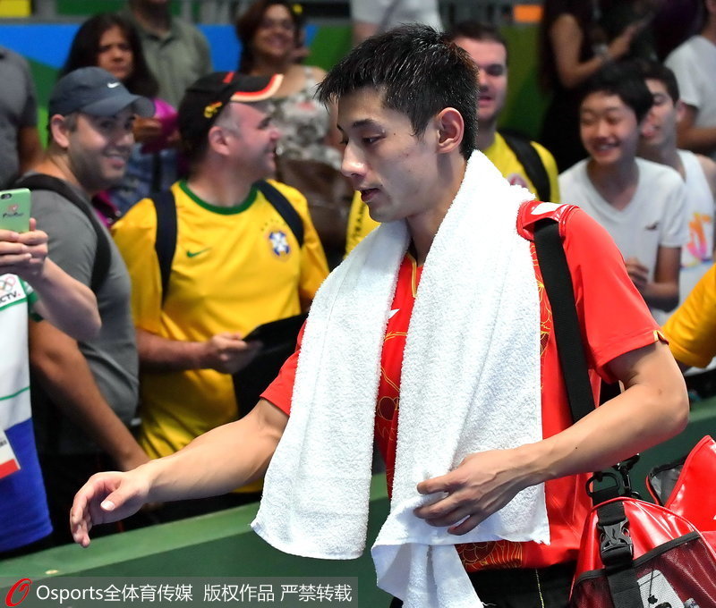 張繼科在比賽后