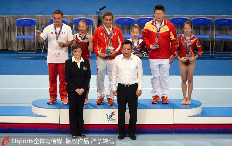 組圖：全運會體操女子跳馬決賽 北京隊王妍奪冠