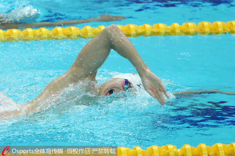 組圖：全運會男子1500米自由泳決賽 浙江隊孫楊奪冠【4】
