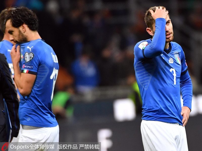 意大利隊員失望不已