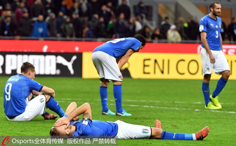 意大利隊員失望不已