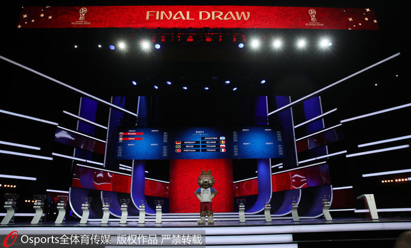 2018年世界杯抽簽儀式彩排現場