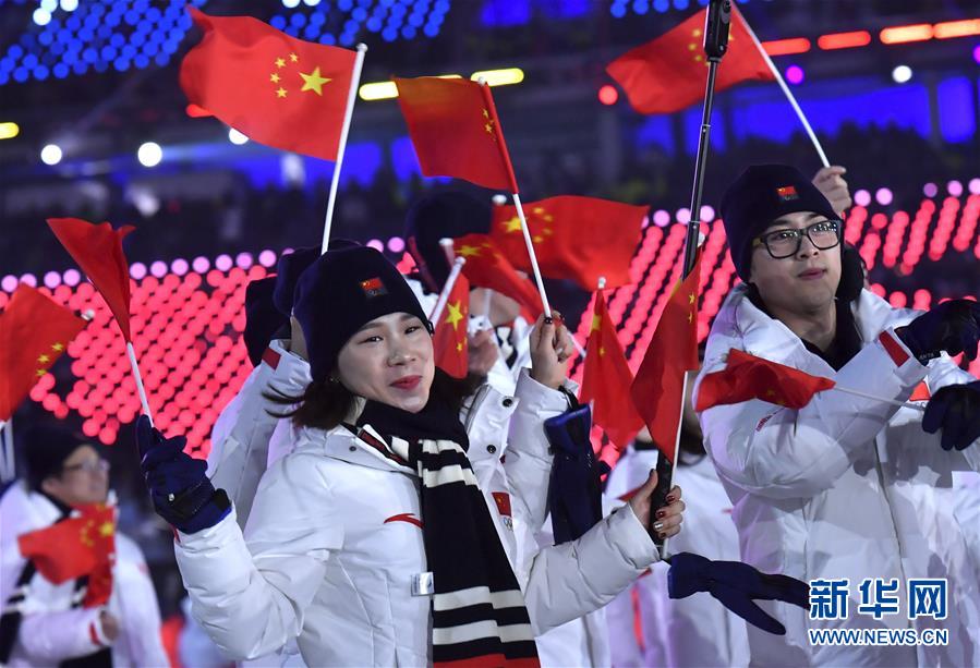 中國代表團的運動員特寫。