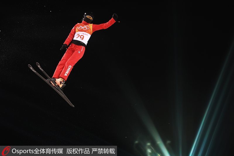 張鑫在比賽中