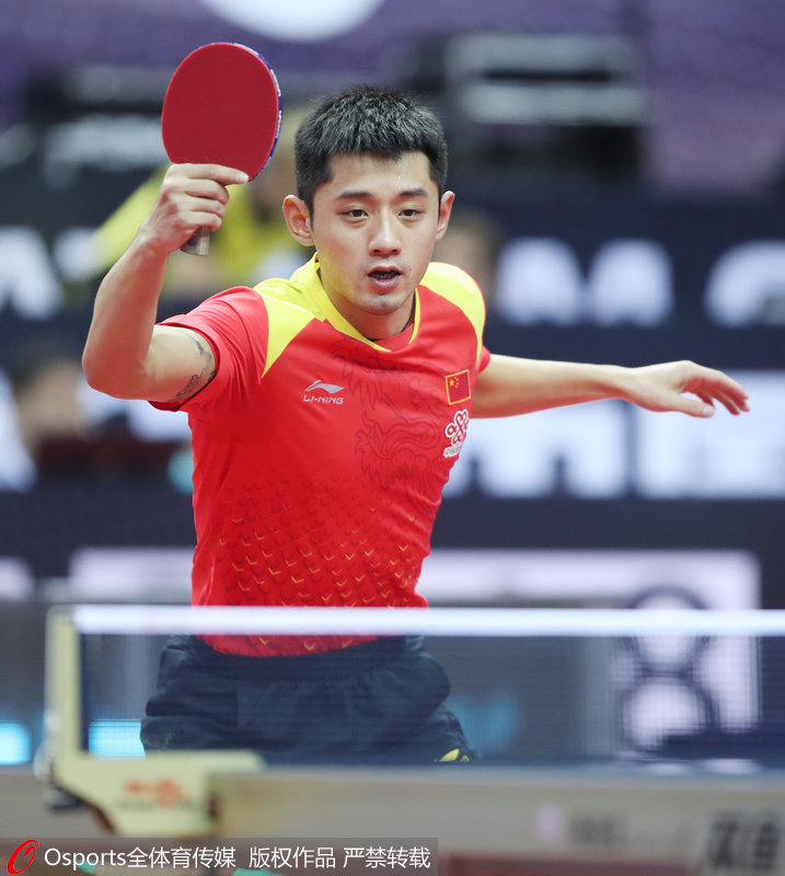 張繼科反手回球