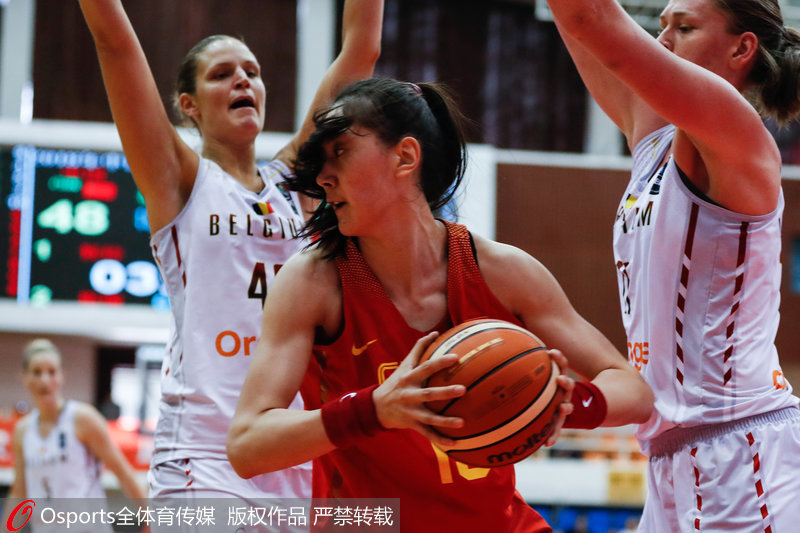高清-中國女籃不敵比利時女籃 熱身賽2勝1負收官