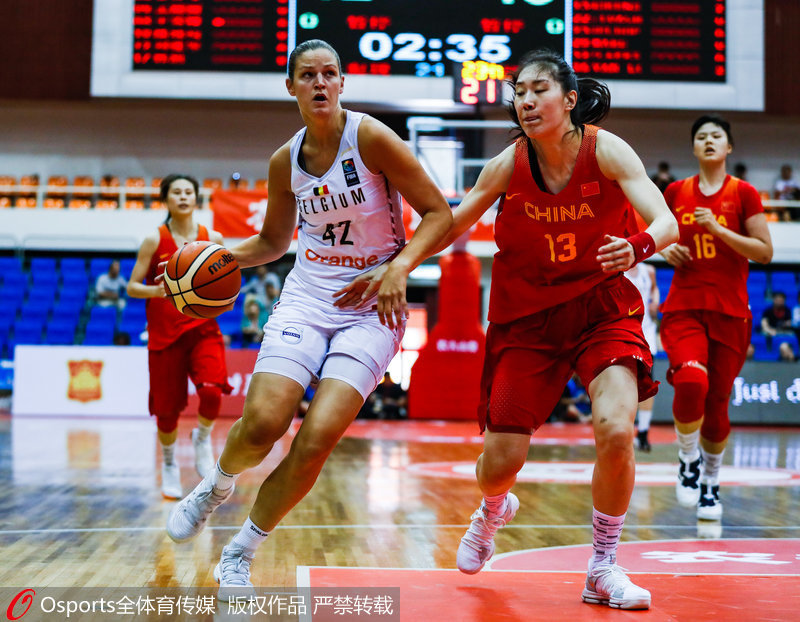 高清-中國女籃不敵比利時女籃 熱身賽2勝1負收官【2】