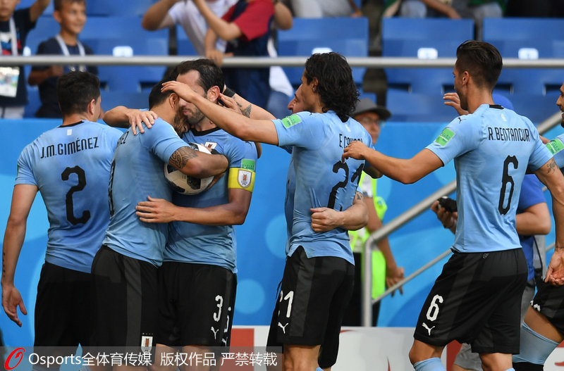 6月20日，烏拉圭1-0沙特阿拉伯。