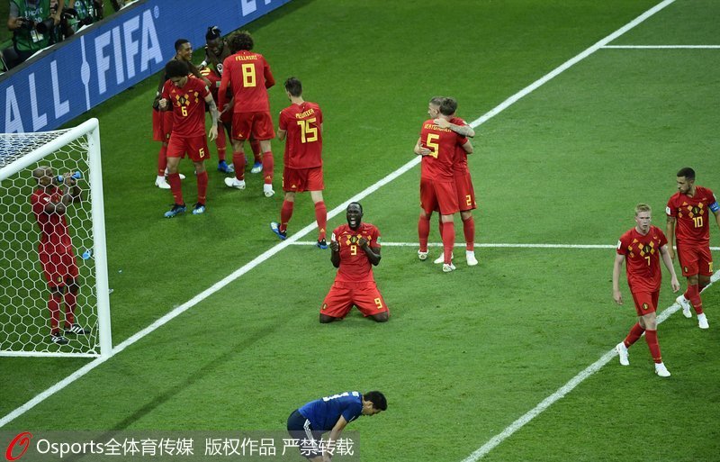 1/8決賽，比利時3：2逆轉日本隊，闖入世界杯8強