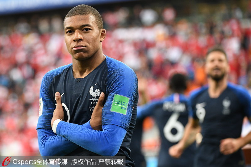 6月22日，世界杯小組賽第二輪，法國1-0小勝秘魯。姆巴佩打入全場唯一進球。