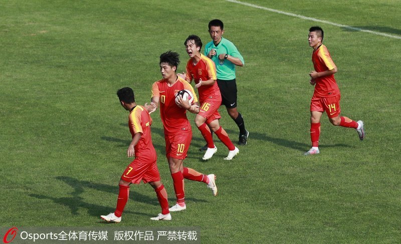 中國隊進球慶祝