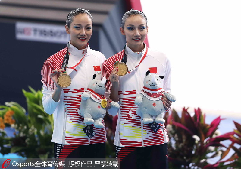 蔣文文、蔣婷婷獲得金牌