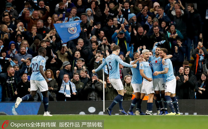 曼城慶祝進球