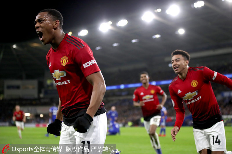 馬夏爾慶祝進球