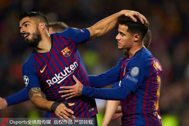 巴萨-梅球王独造4球 巴萨5:1里昂挺进八强