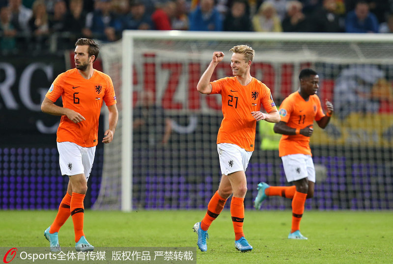 荷蘭隊慶祝進球
