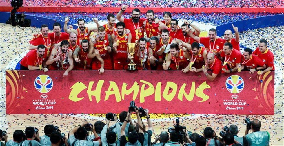 高清：2019男籃世界杯決賽 西班牙95-75大勝阿根廷強勢奪冠
