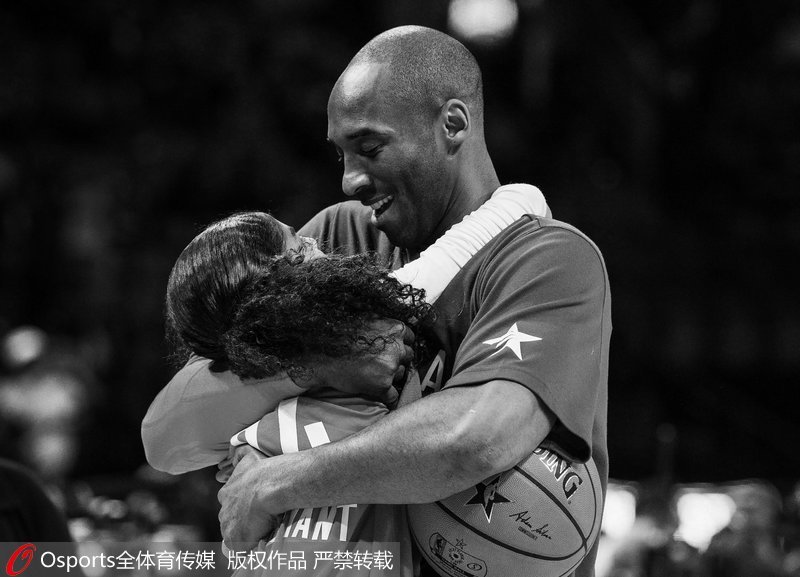 科比與女兒吉安娜合影